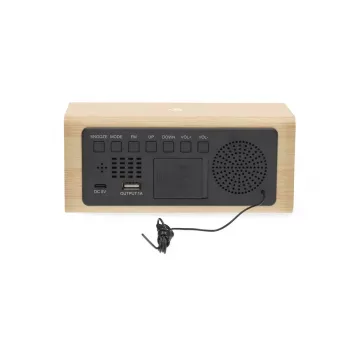 Radio-reveil digital Nedis, lemn