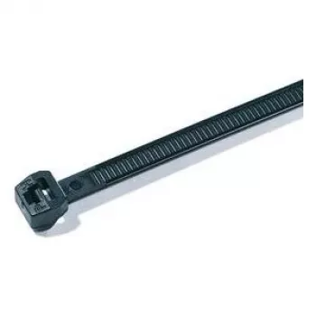 Colier de cablu cu dinți exteriori seria OS HellermannTyton 100 x 2,5 mm, negru, 100 bucăți 118-04700