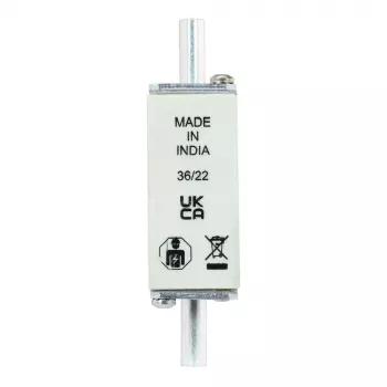 Fuzibil NH Eaton 32NHG000B cu indicator mecanic, 32 A, 500 V AC, mărimea 000, gG, set de 3 bucăți