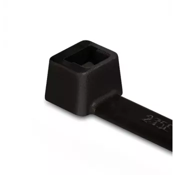 Legătură de cablu HellermannTyton T50R-PA66-BK-C1 200x4,6mm neagră (pachet de 100) 111-05000