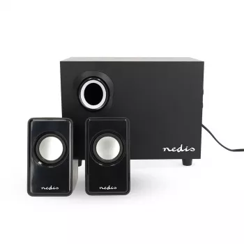 Set de boxe PC Nedis CSPR10021BK 2.1, 33 W, alimentare USB, negru