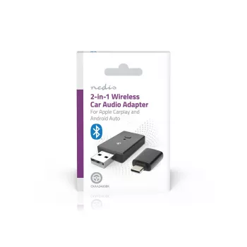 Adaptor Bluetooth 5.0 USB-A Nedis CKAA2400BK negru, rază 10 m
