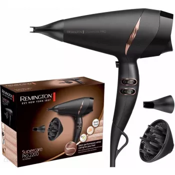 Uscător de păr Remington Supercare Pro AC7200, 2200W, negru