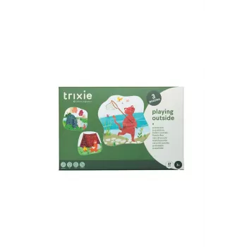 Jucărie puzzle TRIXIE Dog Activity Roll-Out distribuitor de recompense, 3 piese, dificultate reglabilă, interior și exterior