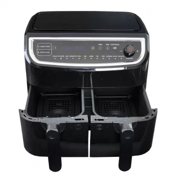 Friteuză cu aer cald Gastronoma Dual Basket 9L 2400W negru