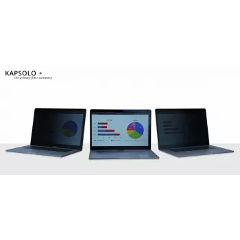 Filtru de confidențialitate detașabil pe 2 fețe KAPSOLO pentru DELL XPS 13 (9310) 2-in-1, 13,4 inch, 16:10, anti-reflexie, compatibil cu touch KAP12716