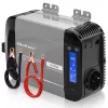 Qoltec Invertor cu undă sinusoidală pură 12V la 230V 300W/600W cu LCD, USB-A și USB-C PD, compatibil LiFePO4/GEL/AGM