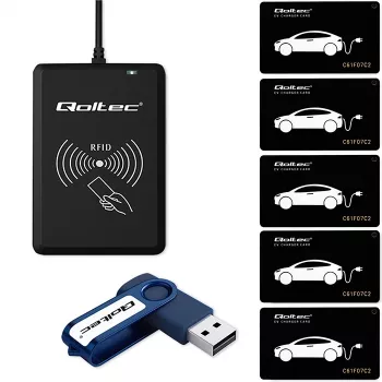 Qoltec Hotel EV System | programator carduri EV + software + 5 carduri EV