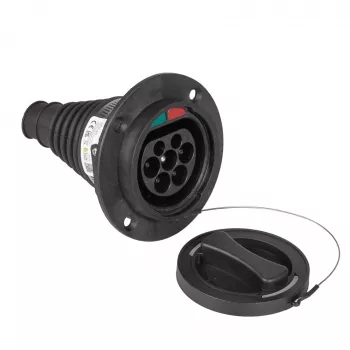 Conector de încărcare EV Akyga AK-SC-E26 Type 2 (tată), trifazat, 32 A, IP44, negru