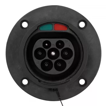 Conector de încărcare EV Akyga AK-SC-E26 Type 2 (tată), trifazat, 32 A, IP44, negru