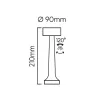 Lampă de birou LED Line Lite RIWIA, 1W, 120lm, 1800mAh, auriu