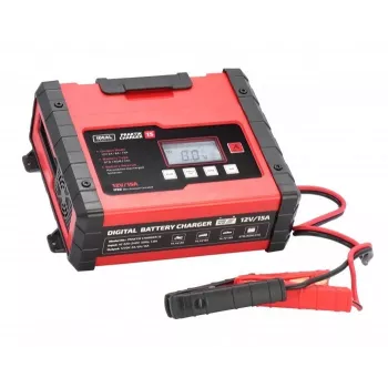 Încărcător IDEAL PRAKTIK CHARGER 15 LCD, tensiune de încărcare: 12V/6V, 15A/7,5A, automat în 9 trepte, IP65