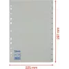 Separatoare din plastic LEITZ Esselte, numerotate 1-12, A4, alb, perforare universală, 10 seturi (100153)