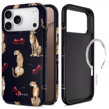 Husă TECH-PROTECT Lamano MagSafe pentru iPhone 17 Pro Max / 18 Pro Max - Midnight Cherry