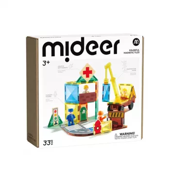Set magnetic Mideer City Hero Squad MD1641, 33 piese