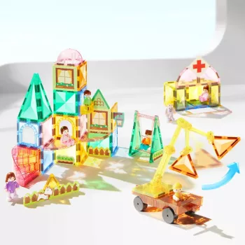 Set magnetic Mideer City Hero Squad MD1641, 33 piese