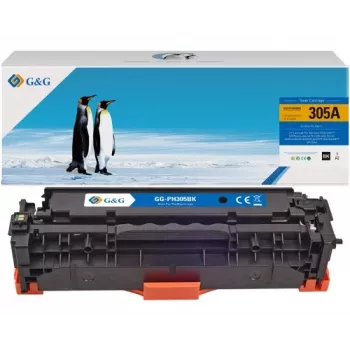 Cartuș de toner compatibil G&G pentru HP 305A/CE410A, negru, 2 200 pagini 14394