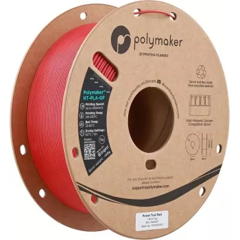 Filament PLA Polymaker HT-PLA-GF 1,75mm Power Tool Red 1kg - PLA armat cu fibre de sticlă pentru temperaturi înalte