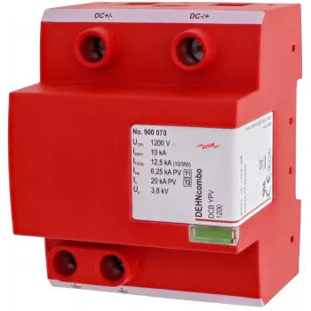 Descărcător combinat de curent de trăsnet și supratensiune DEHN DCB YPV 1200 pentru instalații fotovoltaice (900070)