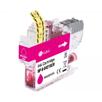 Cartuș de cerneală magenta G&G compatibil cu Brother LC421XLM (500 pagini, randament ridicat) 20557