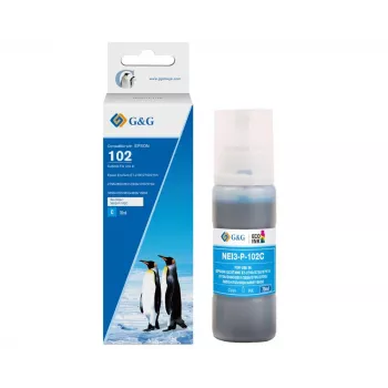 Flacon cerneală cyan compatibil Epson 102/C13T03R240 G&G (20694)