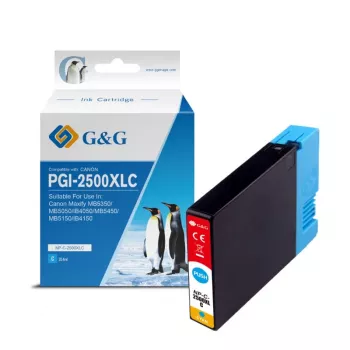 Cartuș de cerneală cyan compatibil G&G pentru Canon PGI-2500XLC (09858)