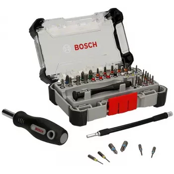 Set de biți pentru șurubelniță de precizie Bosch, stand de prezentare, 5 seturi cu 33 de piese (165 în total), oțel S2, hexagon 1/4