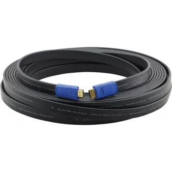 Cablu HDMI High Speed cu Ethernet Kramer C-HM/HM/FLAT/ETH-25, 7,6 m, plat, dublu ecranat, negru 97-01014025