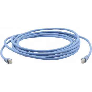 Cablu de rețea Kramer seria C-UNIKAT C-UNIKat-2 RJ-45 tată la RJ-45 tată 61 cm U/FTP CAT 6a ecranat fără halogen cu protecție anti-agățare a clemei robust albastru RAL 5012 99-3460002