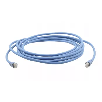 Cablu de rețea Kramer seria C-UNIKAT C-UNIKat-2 RJ-45 tată la RJ-45 tată 61 cm U/FTP CAT 6a ecranat fără halogen cu protecție anti-agățare a clemei robust albastru RAL 5012 99-3460002
