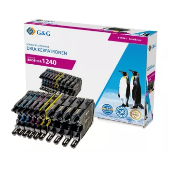 Multipack cartușe de cerneală compatibile G&G negru, cyan, magenta, galben NP-B-0075BK (1P750-10)
