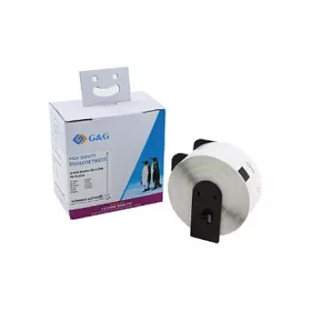 Etichete de adresă termice directe albe G&G 38 x 90 mm, 400/rolă, compatibile cu Brother DK-11208 ET-B-G-11208