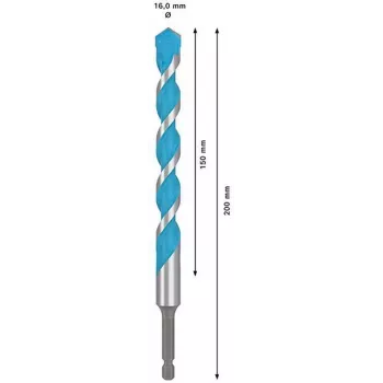Set de burghie BOSCH EXPERT HEX-9 MultiConstruction, 5 piese, carbură de wolfram, tijă hexagonală, 4-10 mm 2608902361