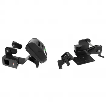Suport de imprimantă Brodit cu funcție de rolă de etichete pentru Zebra Alpha 30L/40L, VESA 75/AMPS, MultiMoveClip, eliminator de baterie (217038)