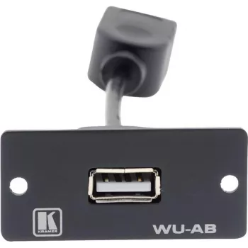 Inserție modulară Snap-In Kramer WU-AB USB Type-A mamă la mamă neagră 85-0118399