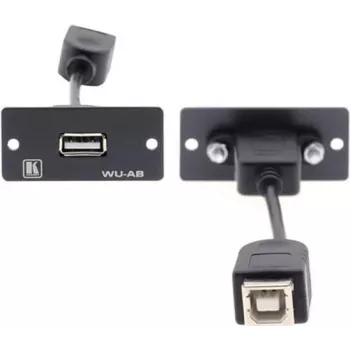 Inserție modulară Snap-In Kramer WU-AB USB Type-A mamă la mamă neagră 85-0118399
