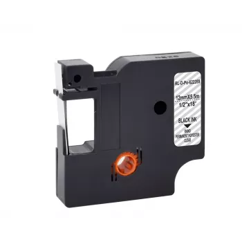 Cartuș bandă etichetă poliester G&G, transparent cu imprimare neagră, 12 mm x 5,5 m, pentru Dymo D1 RL-D-Po-622289-BK/CL-12MM*5.5M