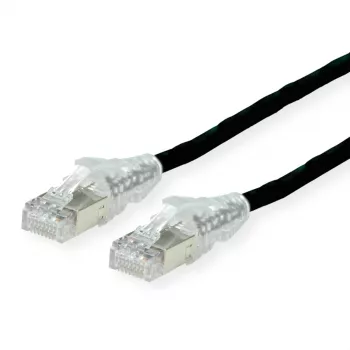 Cablu patch din cupru DÄTWYLER Cat.5e S/UTP, manta PVC, conectori AMP v2, negru, 1,0 m 21.15.7031