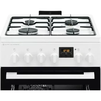 Aragaz pe gaz Electrolux LKK560232W cu cuptor electric, 58 L, alb