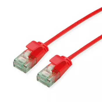 Cablu patch UTP ROLINE RM Cat.6A/Class EA Slim roșu 1,5m 21.45.3414