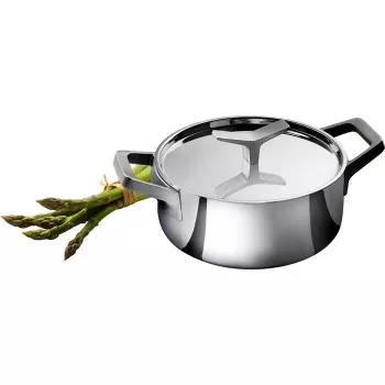 Electrolux E9KLSA11 Oală cu capac, 3 L, rotundă, crom
