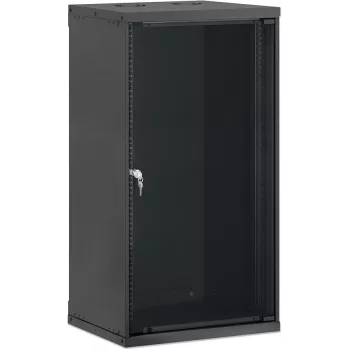 Carcasă de perete Intellinet 19 inch Basic Line 20U, adâncime 400 mm, neagră RAL 9005, 716734