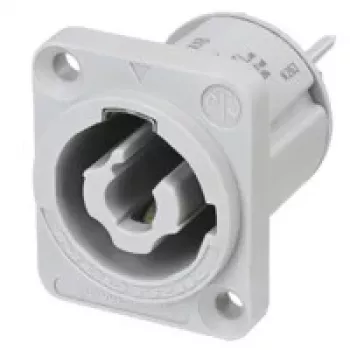 Conector de șasiu Neutrik NAC3MPXXB powerCON TRUE1 TOP, tată, 2+PE, 20 A, 250 V AC, gri, montaj pe panou
