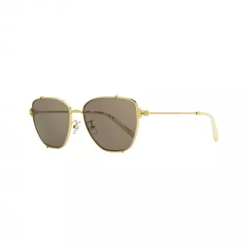 Ochelari de soare pătrați pentru femei Tory Burch TY6105, ramă Dark Havana, lentile maro gradient, 55 mm TY6105-32787N