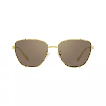 Ochelari de soare pătrați pentru femei Tory Burch TY6105, ramă Dark Havana, lentile maro gradient, 55 mm TY6105-32787N