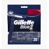 Aparate de ras de unică folosință Gillette Blue II pentru bărbați, 20 bucăți, lame duble cu Lubrastrip 7702018466757