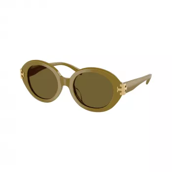 Ochelari de soare cat eye pentru femei Tory Burch TY7210U, ramă Dark Havana, lentile maro gradient, 53-18-145 mm, protecție UV TY7210U201073