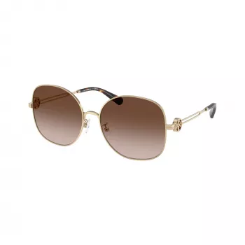 Ochelari de soare pentru femei Tory Burch TY6112-334613, Butterfly, Dark Havana, maro gradient, 56/16/140 mm