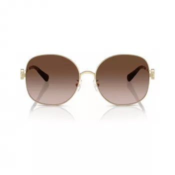 Ochelari de soare pentru femei Tory Burch TY6112-334613, Butterfly, Dark Havana, maro gradient, 56/16/140 mm
