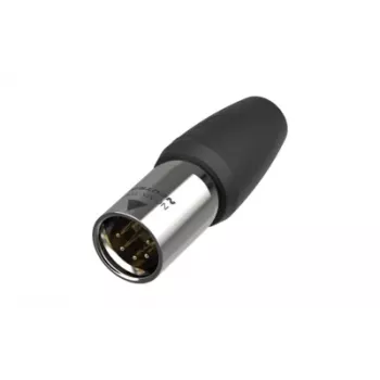 Conector XLR tată cu 5 pini Neutrik NC5MX1-TOP, negru, IP65